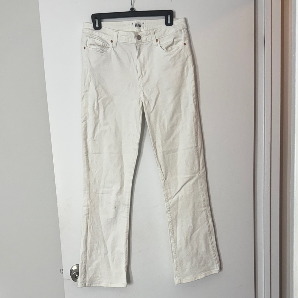 PAIGE White Straight Leg Jeans Classic Style